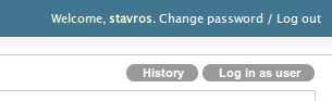 "Log in as" button
